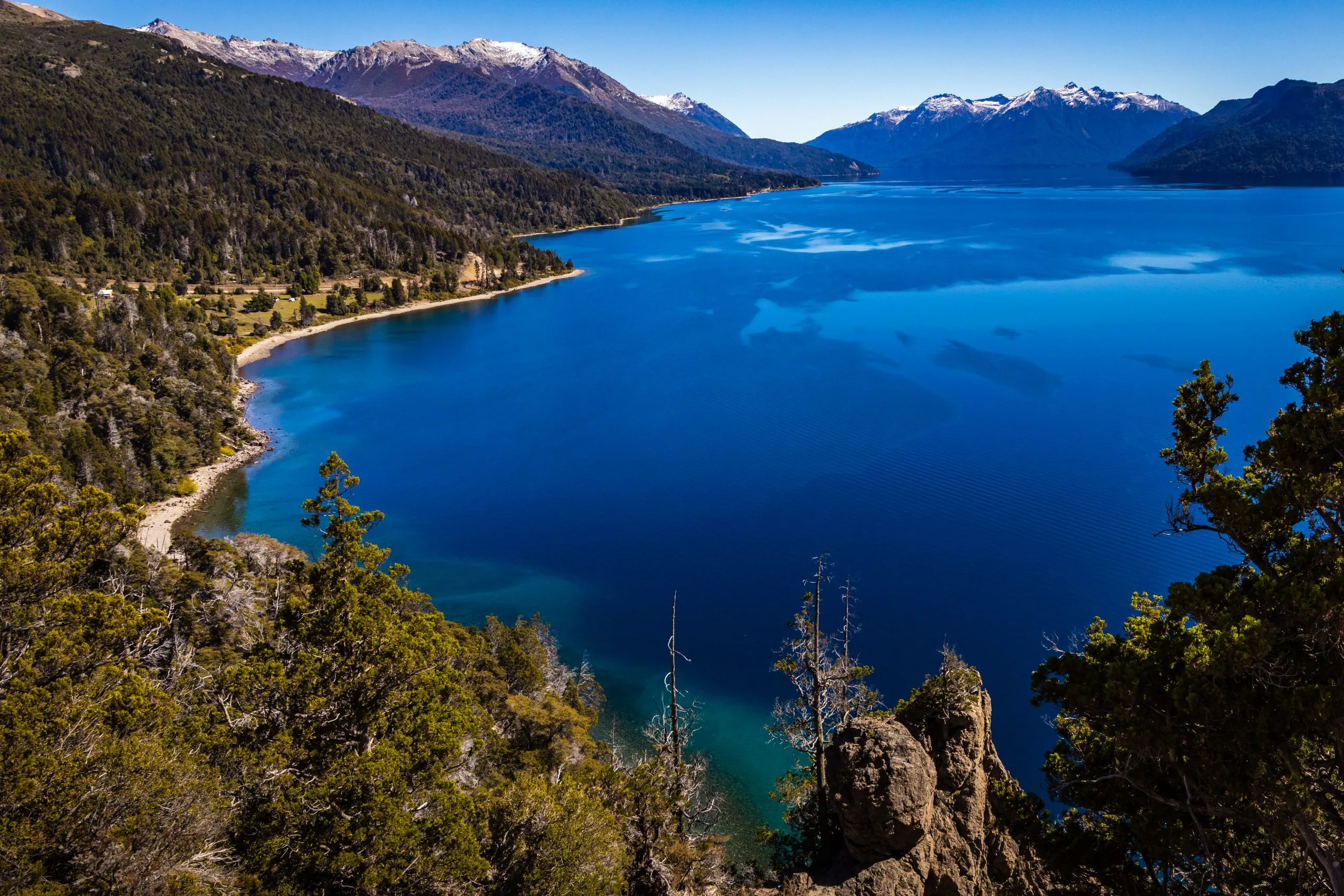 Villa Traful, Patagonia, Argentina. Beautiful Traful Lake off of the Limay River in Neuquen Province which is located inside of the Nahuel Huapi National Park.